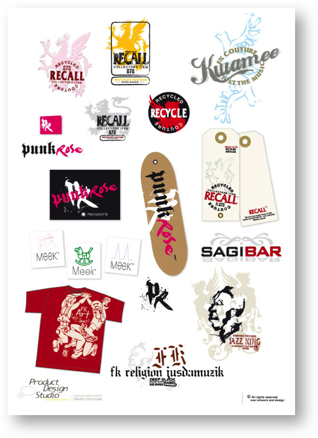 Clothing label artwork design by Product Design Studio