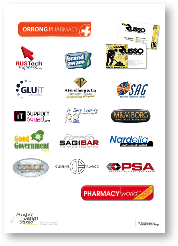 corporate business logos artwork by Product Design Studio